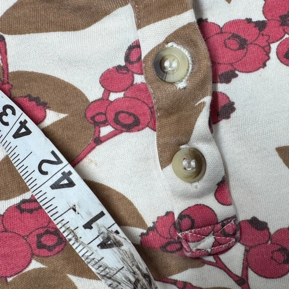 Kate Quinn Cranberry Print 100% Organic Cotton Long Sleeve Bodysuit 18-24 M